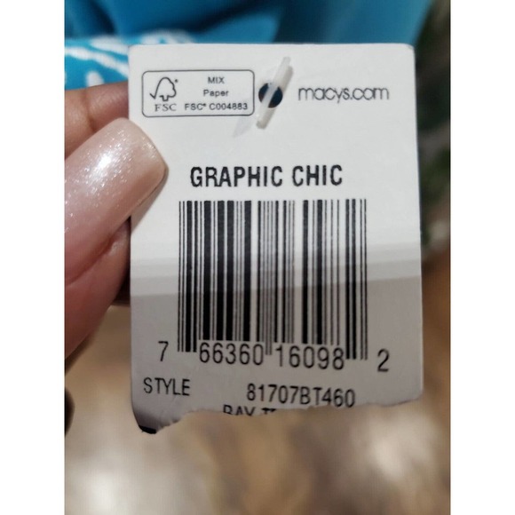 JM Collection Women's Blue Cotton V-Neck Long Sleeve Casual Top Blouse X-Large - Picture 8 of 14